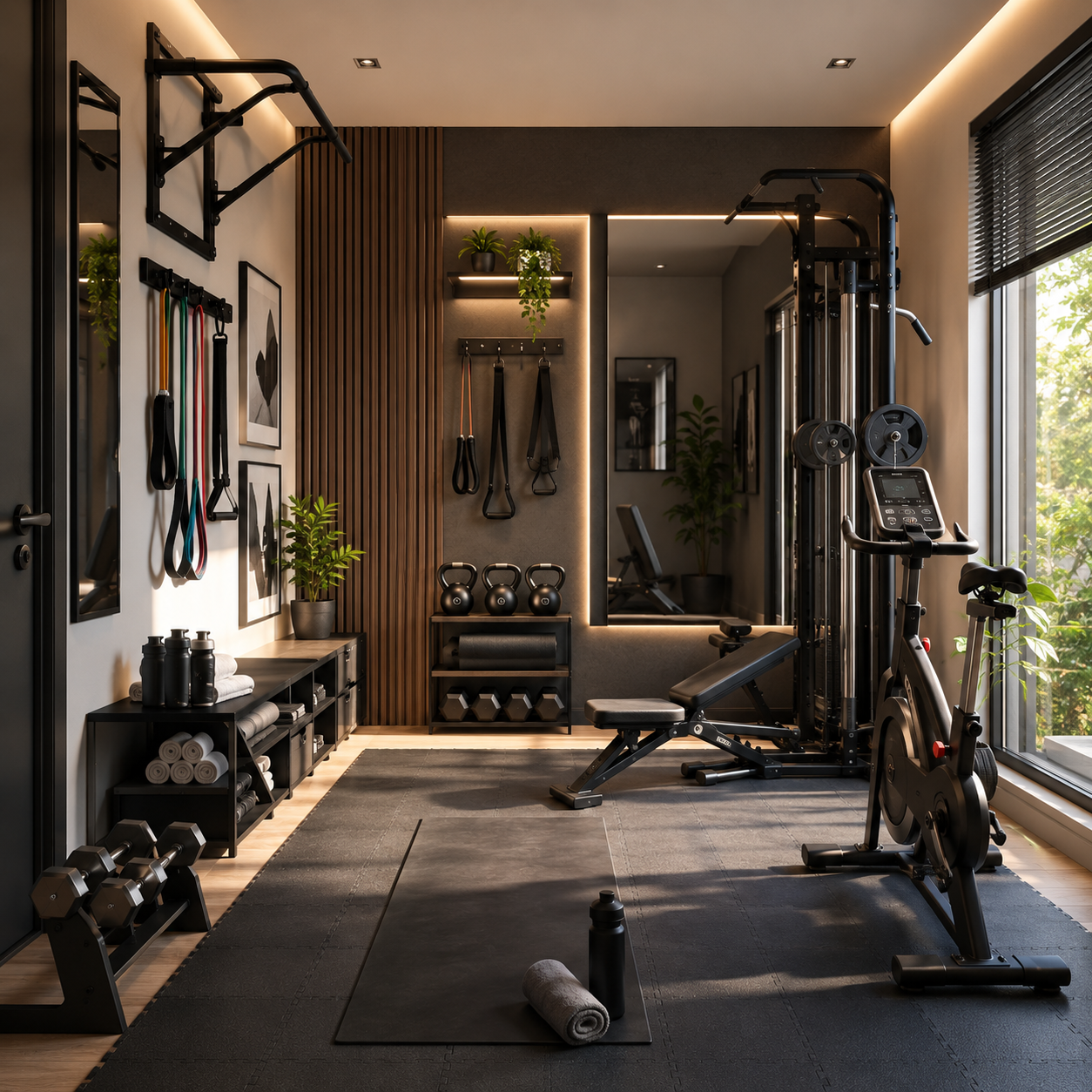 دليلك لتصميم صالات جيم منزلية بأقل المساحات وأعلى كفاءة