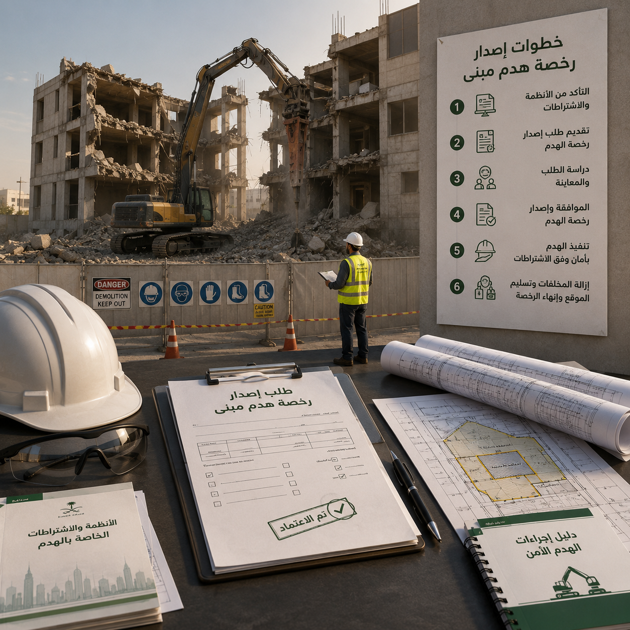 دليلك الشامل لإصدار رخصة هدم مبنى بأمان ونظام