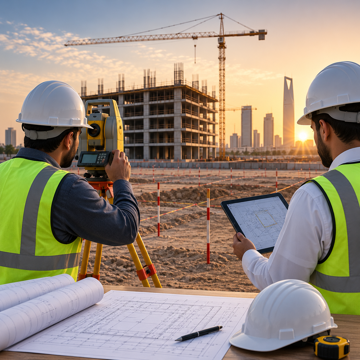 دور الأعمال المساحية في نجاح المشاريع الهندسية قبل التنفيذ