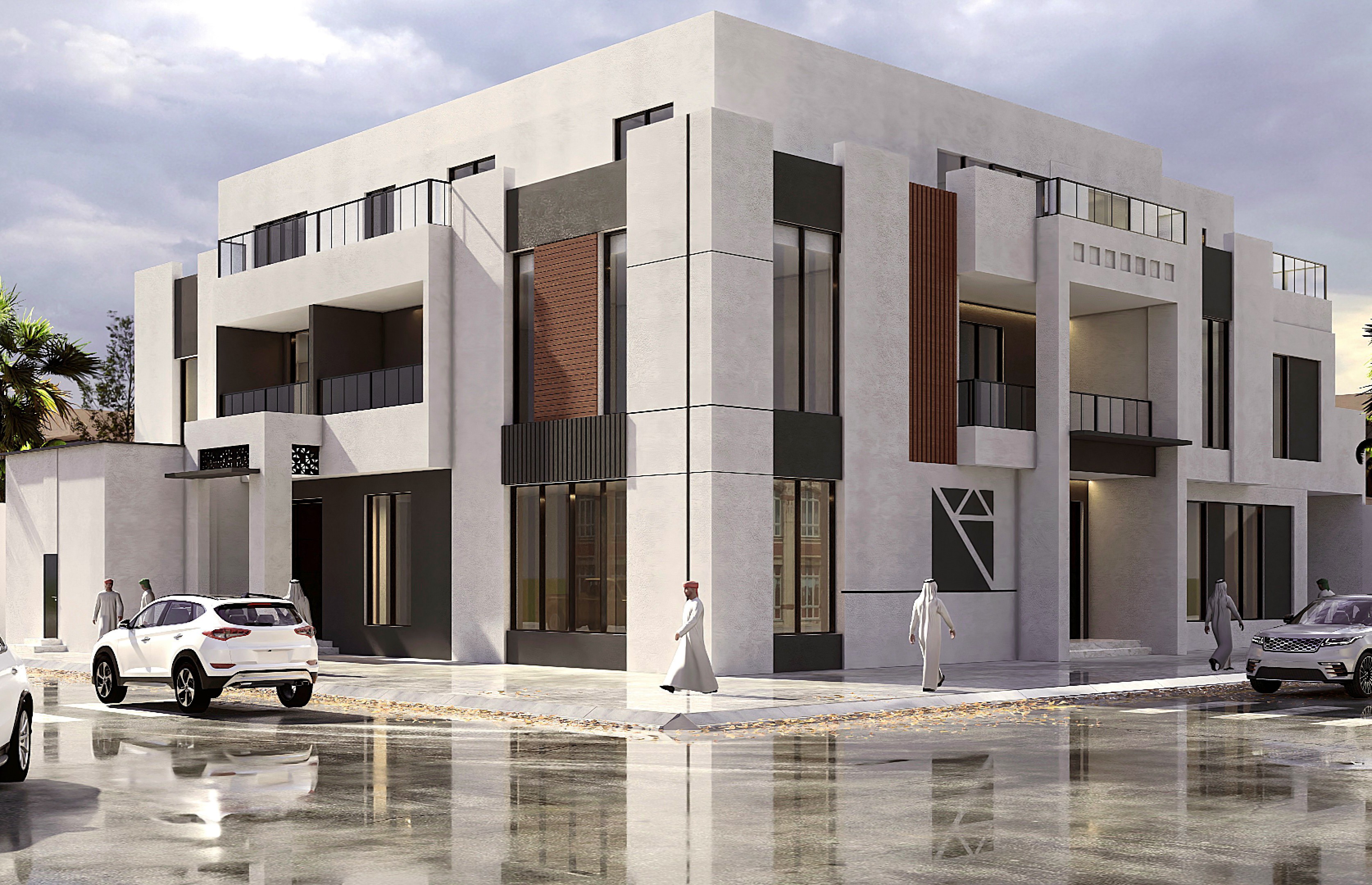 فيلا سكنية بتصميم مودرن بخامات حجر الرياض ولمسات عصرية متباينة - Image 2