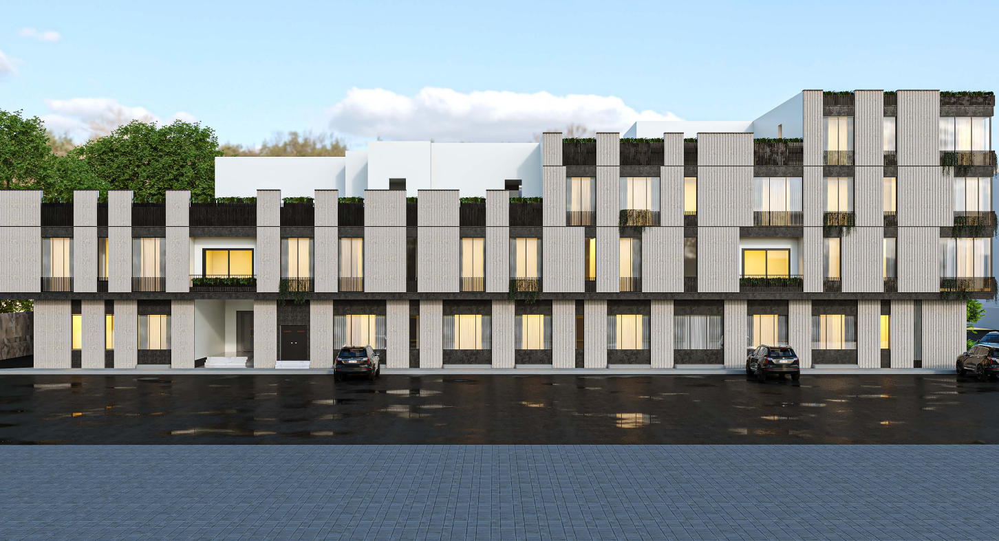 مبنى سكني حديث بتصميم مودرن قائم على البساطة والتباين المعماري - Image 1
